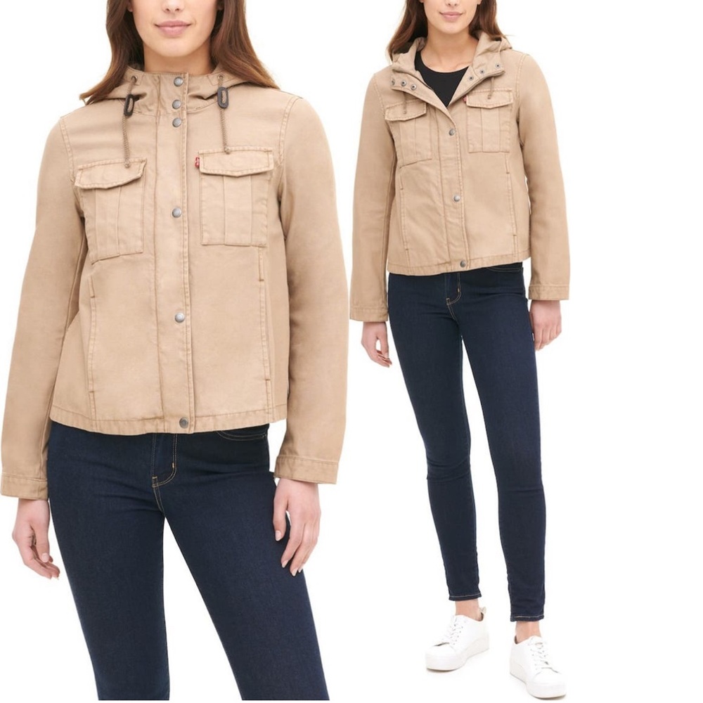 NWT Levi's® Hooded Cotton Crop Jacket